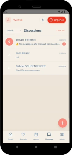 Les discussions du cercle d'aidants.